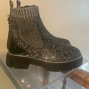 River Island Glittery Black Kids Boots